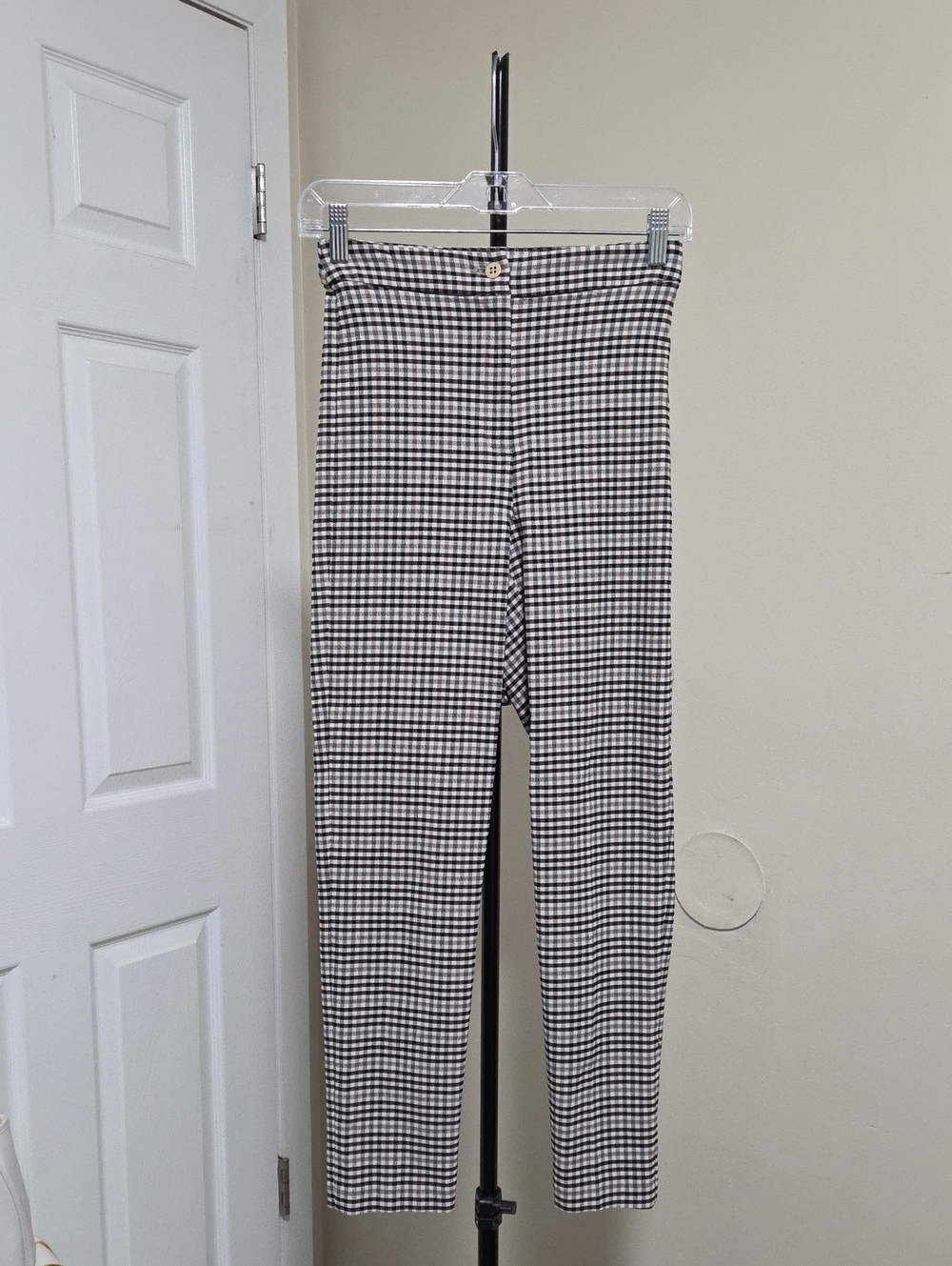 Dynamite Black & White Checked Skinny Pants